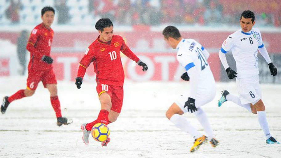 Trận đấu U23 Việt Nam vs U23 Uzbekistan ở Thường Châu (Trung Quốc)