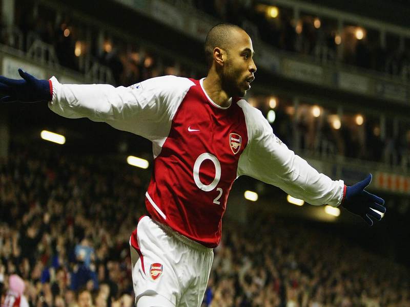 Thierry Henry là một trong top 10 các cầu thủ Arsenal từ xưa đến nay xuất sắc nhất
